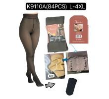 Колготы женские с флисом ФЕННА Арт.: K9110A / L-4XL /