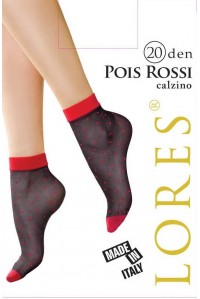 Носки женские с узором LORES Pois Rossi 20 calzino