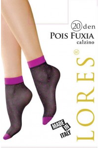 Носки женские с узором LORES Pois Fuxia 20 calzino