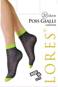 Носки женские с узором LORES Pois Gialli 20 calzino