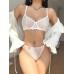 Комплект CENCKA FLOWER тонкий без поролона с трусиками-стрингами Арт: H358#