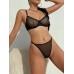 Комплект CENCKA FLOWER тонкий без поролона с трусиками-стрингами Арт: H222#
