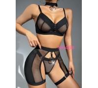 Комплект CENCKA FLOWER тонкий без поролона с трусиками-стрингами Арт: M646#