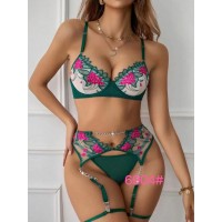 Комплект CENCKA FLOWER тонкий без поролону з трусиками-стрінгами Арт: 6904#