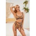 Комплект CENCKA FLOWER тонкий без поролона с трусиками-стрингами Арт: 9908# B