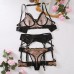 Комплект CENCKA FLOWER тонкий без поролону з трусиками-стрінгами Арт: S301#