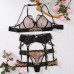 Комплект CENCKA FLOWER тонкий без поролону з трусиками-стрінгами Арт: S301#