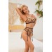 Комплект CENCKA FLOWER тонкий без поролона с трусиками-стрингами Арт: 9908# B