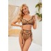 Комплект CENCKA FLOWER тонкий без поролона с трусиками-стрингами Арт: 9908# B