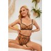 Комплект CENCKA FLOWER тонкий без поролона с трусиками-стрингами Арт: 9908# B