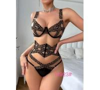Комплект CENCKA FLOWER тонкий без поролона с трусиками-стрингами Арт: M923#