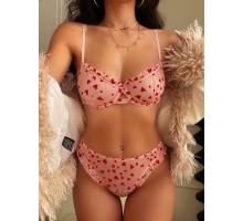 Комплект CENCKA FLOWER тонкий без поролону з трусиками-танга Арт: H281#