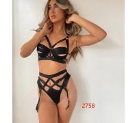 Комплект CENCKA FLOWER тонкий без поролона с трусиками-стрингами Арт: 2758