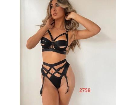 Комплект CENCKA FLOWER тонкий без поролона с трусиками-стрингами Арт: 2758