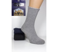 Махровые мужские носки без резинки с верблюжьей шерстью КОРОНА высокие Арт.: A162