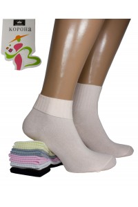 Хлопковые женские носки с подворотом КОРОНА средней высоты Арт.: 8002