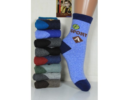 Детские махровые носки из ангоры КОРОНА высокие Арт.: 3545-2