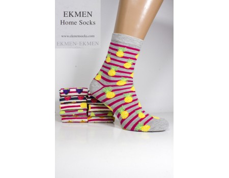 Стрейчевые женские компьютерные носки EKMEN высокие Арт.: 2044-1