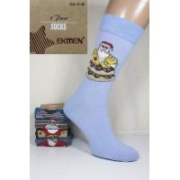 Стрейчевые мужские новогодние носки Ekmen высокие Арт.: 5057-1 / Упаковка 12 пар /