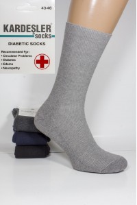 Стрейчевые мужские носки на компрессионной резинке KARDESLER высокие Арт.: 9668MS / Махровая стопа /