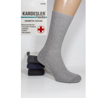 Стрейчевые мужские носки на компрессионной резинке KARDESLER высокие Арт.: 9668MS / Махровая стопа /