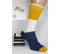 Стрейчевые мужские носки BENISA высокие Арт.: 1075-1 / Комбинированные /