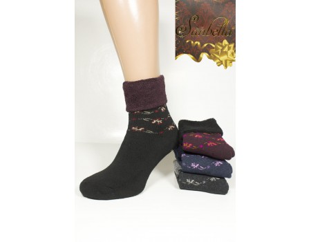 Махровые женские носки с отворотом SANBELLA высокие Арт.: 5121 / Упаковка 12 пар /