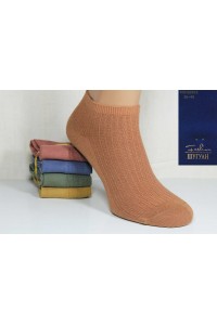 Стрейчевые женские носки в рубчик ШУГУАН укороченные Арт.: B2618