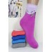 Махровые детские носки на бордюрной резинке BFL Girls высокие Арт: C153-32 / Снеговик / Упаковка 12 пар /