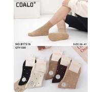 Стрейчевые женские носки Coalo средней высоты Арт.: BY7516 / Горошек /