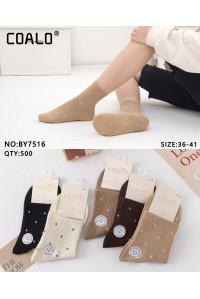 Стрейчевые женские носки Coalo средней высоты Арт.: BY7516 / Горошек /