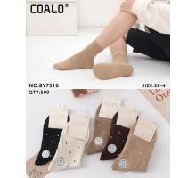 Стрейчевые женские носки Coalo средней высоты Арт.: BY7516 / Горошек /