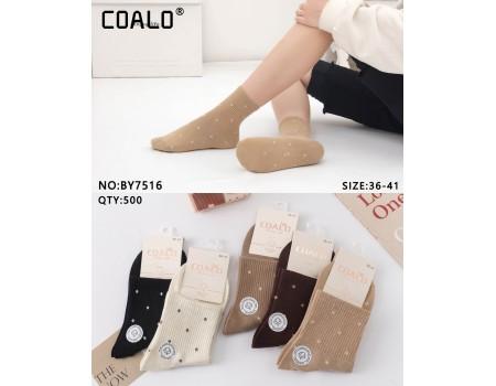 Стрейчеві жіночі шкарпетки Coalo середньої висоти Арт.: BY7516 / Горошок /