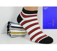 Стрейчевые мужские носки в полосочку ШУГУАН укороченные Арт.: A932-3