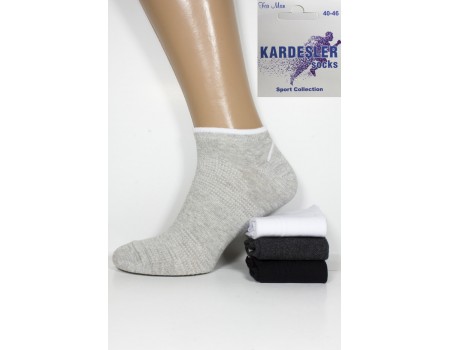 Стрейчевые мужские носки в сеточку KARDESLER короткие Арт.: 1750-1 / Однотонные /