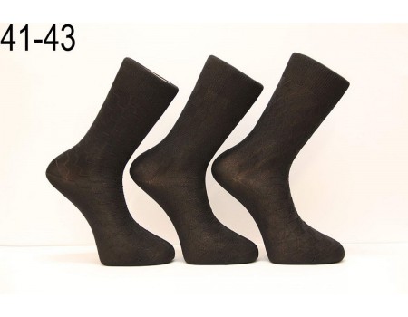 Стрейчевые шелковые мужские носки DILEK высокие Арт.: 03-10003 / Упаковка 12 пар /