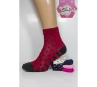 Стрейчевые женские носки DUCKS SOCKS средней высоты Арт.:8005.60-2 / Горошек+полоска /