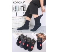 Стрейчевые мужские носки на компрессионной резинке КОРОНА высокие Арт.: AY192-2