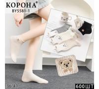 Стрейчевые женские носки КОРОНА короткие Арт.: BY5581-1