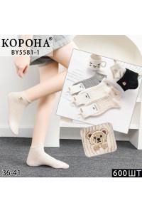 Стрейчевые женские носки КОРОНА короткие Арт.: BY5581-1