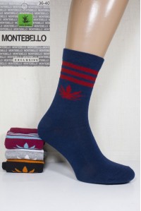 Стрейчевые женские носки MONTEBELLO Ф3 высокие Арт: 7422VD-6 / Конопля /