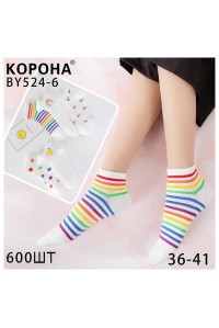Стрейчевые женские носки КОРОНА укороченные Арт.: BY524-6
