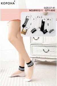 Стрейчевые женские носки на микросетке КОРОНА короткие Арт.: BY612-1
