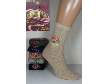 Шерстяные женские носки с ангорой GNG высокие Арт.: 3010