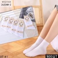 Стрейчеві жіночі шкарпетки SYLTAN середньої висоти Арт.: 2620A-2 / Білий /