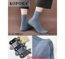 Шовкові чоловічі шкарпетки КОРОНА середньої висоти Арт.: AY141-3