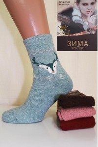 Женские махровые носки из ангоры КОРОНА Арт.: B2513-3