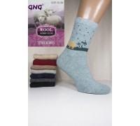 Шерстяные женские носки с ангорой GNG высокие Арт.: 3399 / Упаковка 10 пар /