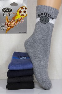 Махровые детские носки BFL SPORT высокие Арт: C146-10 / Упаковка 12 пар /