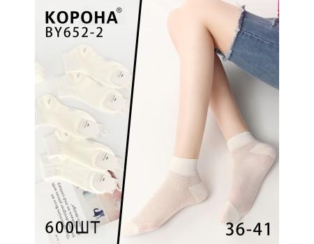 Стрейчеві жіночі шкарпетки КОРОНА середньої висоти Арт.: BY652-2